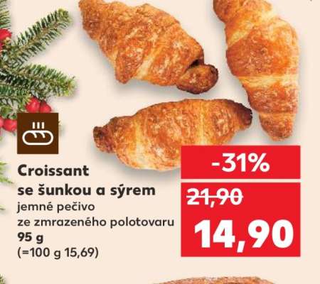 Croissant se šunkou a sýrem