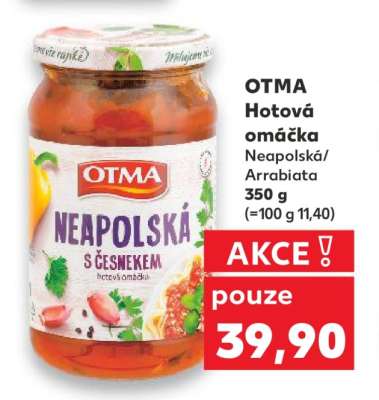 OTMA Hotová omáčka Neapolská/Arrabiata