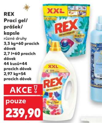 REX Prací gel/ prášek/kapsle