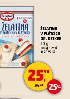 ŽELATINA V PLÁTCÍCH DR. OETKER