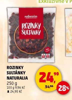 ROZINKY SULTÁNKY NATURALIA