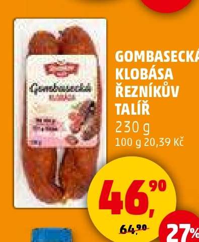 GOMBASECKÁ KLOBÁSA ŘEZNÍKŮV TALÍŘ