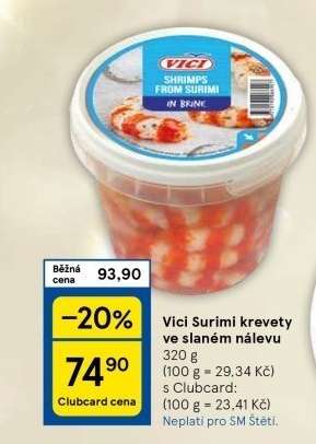 Vici Surimi krevety ve slaném nálevu