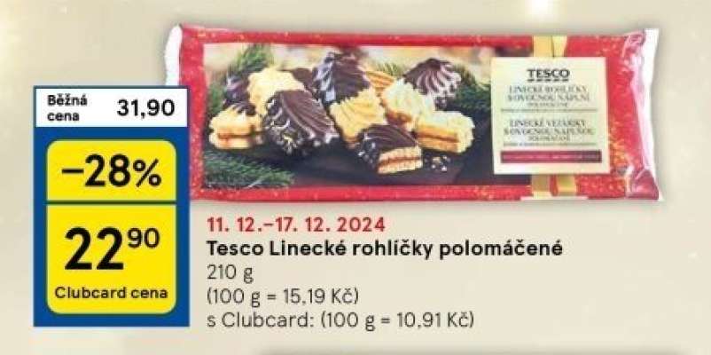 Tesco Linecké rohlíčky polomáčené