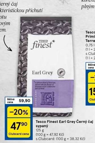 Tesco Finest Earl Grey Černý čaj