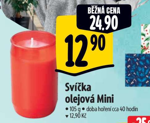 Svíčka olejová mini