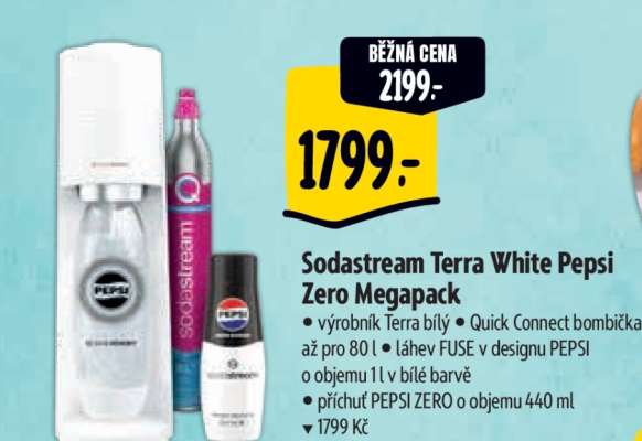 Sodastream TERRA White Pepsi Zero Megapack