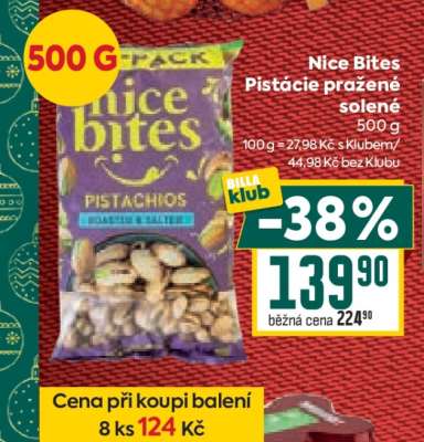 Nice Bites Pistácie pražené solené