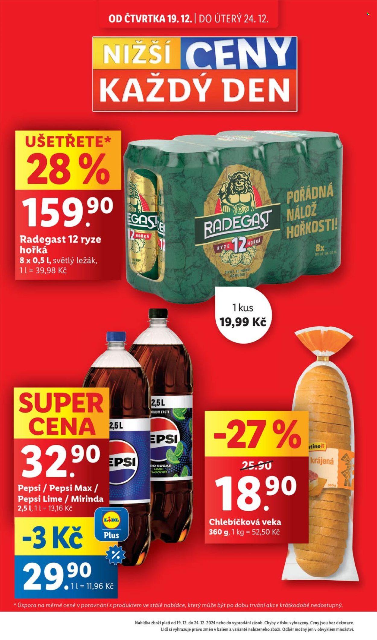 Leták Lidl - 19.12.2024 - 24.12.2024. Strana 1