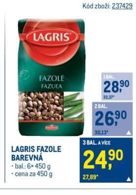 Lagris fazole barevná