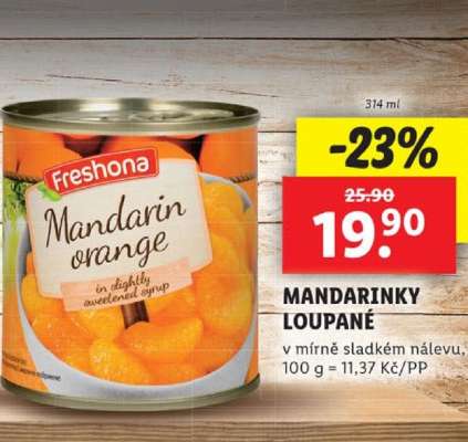 Mandarinky loupané