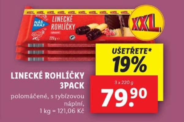 Linecké rohlíčky 3pack