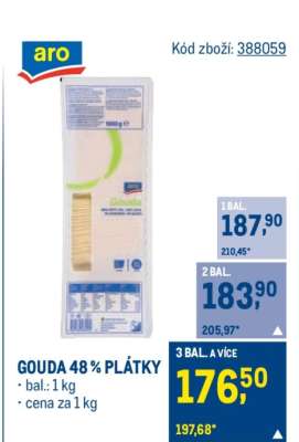 Gouda 48% plátky