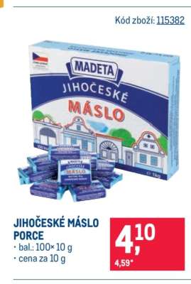 JIHOČESKÉ MÁSLO PORCE