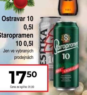 Ostravar 10 0,5l / Staropramen 10 0,5l