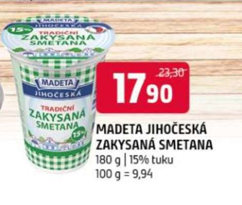 Madeta Jihočeská zakysaná smetana