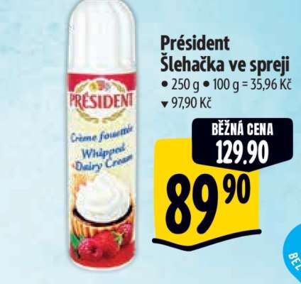 Président šlehačka ve spreji