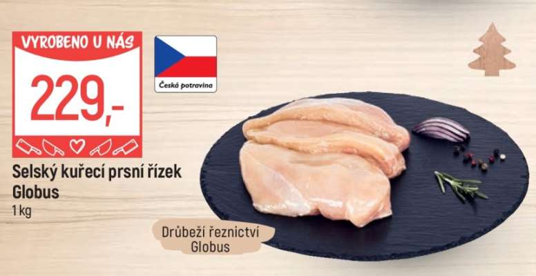 Selský kuřecí prsní řízek Globus