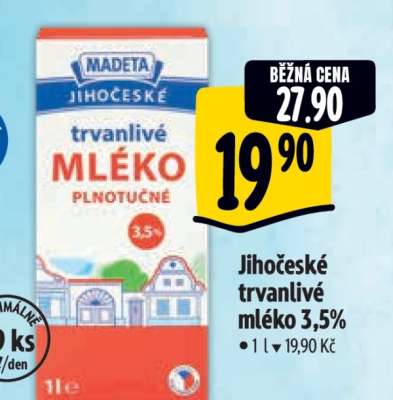 Jihočeské Trvanlivé mléko 3,5%