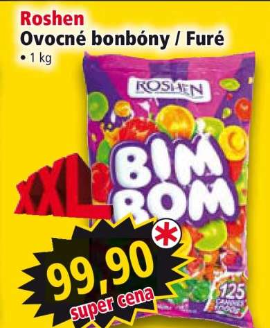 Roshen Ovocné bonbóny / Furé