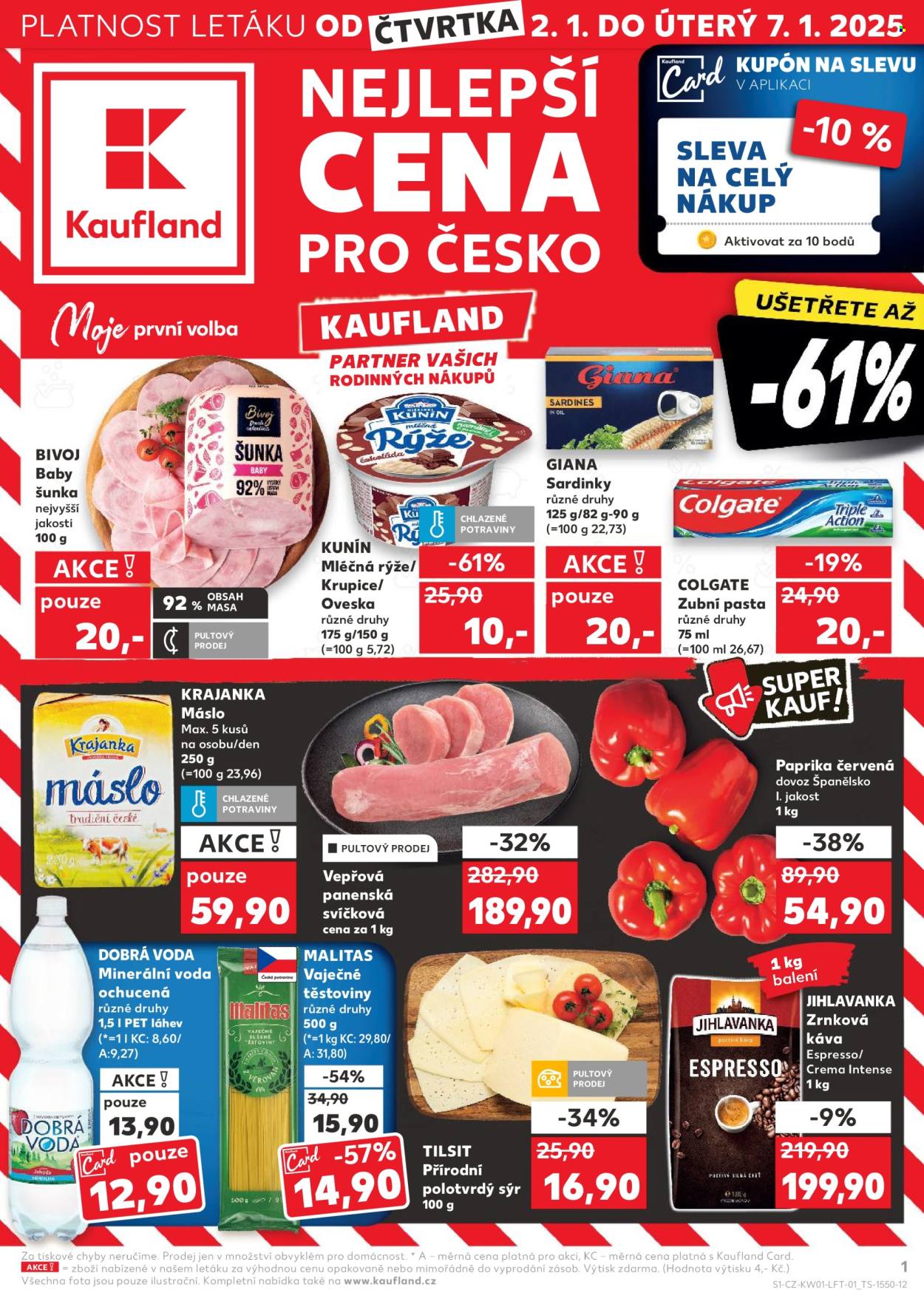 Leták Kaufland - 2.1.2025 - 7.1.2025. Strana 1