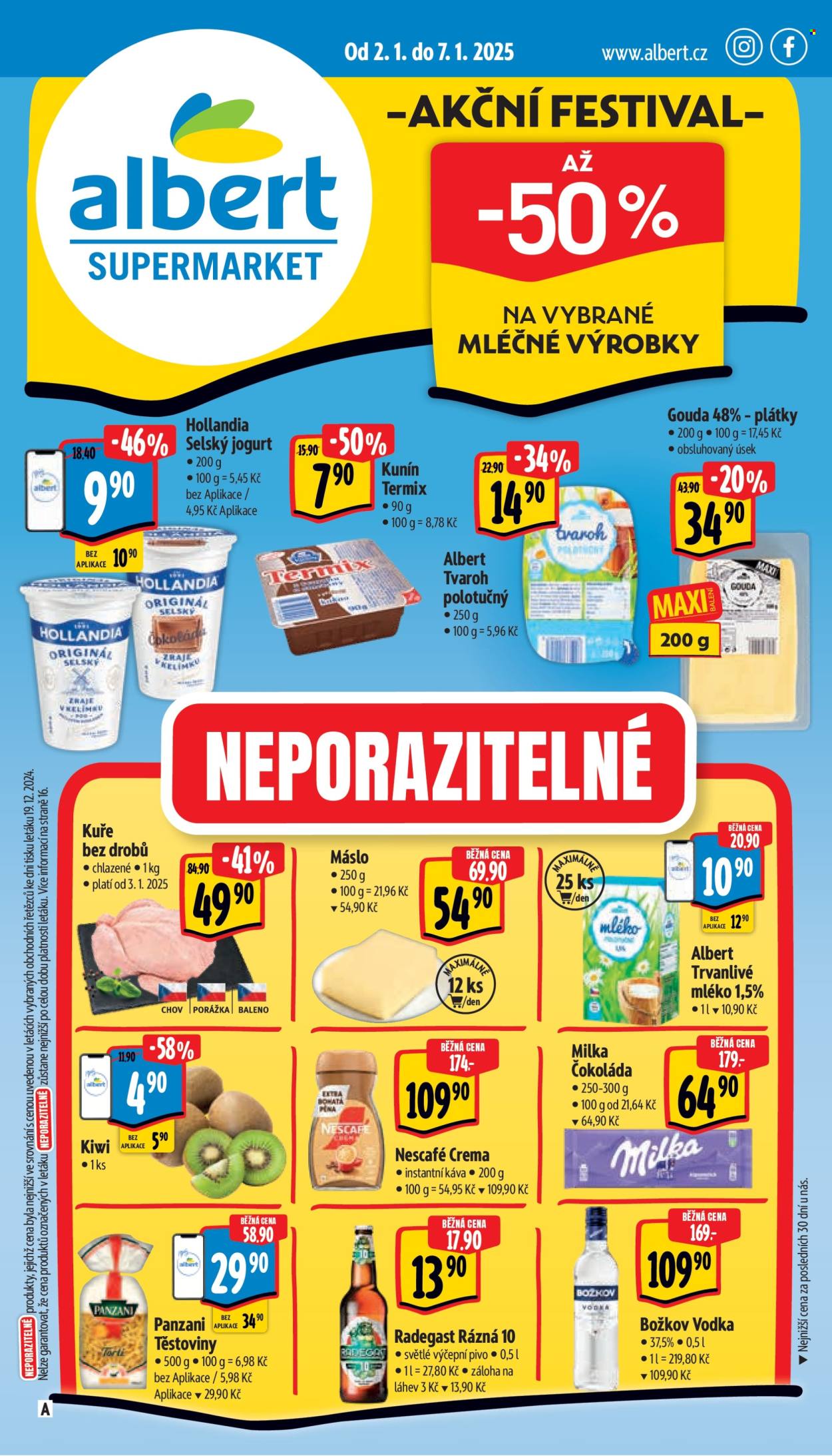 Leták Albert Supermarket - 2.1.2025 - 7.1.2025. Strana 1