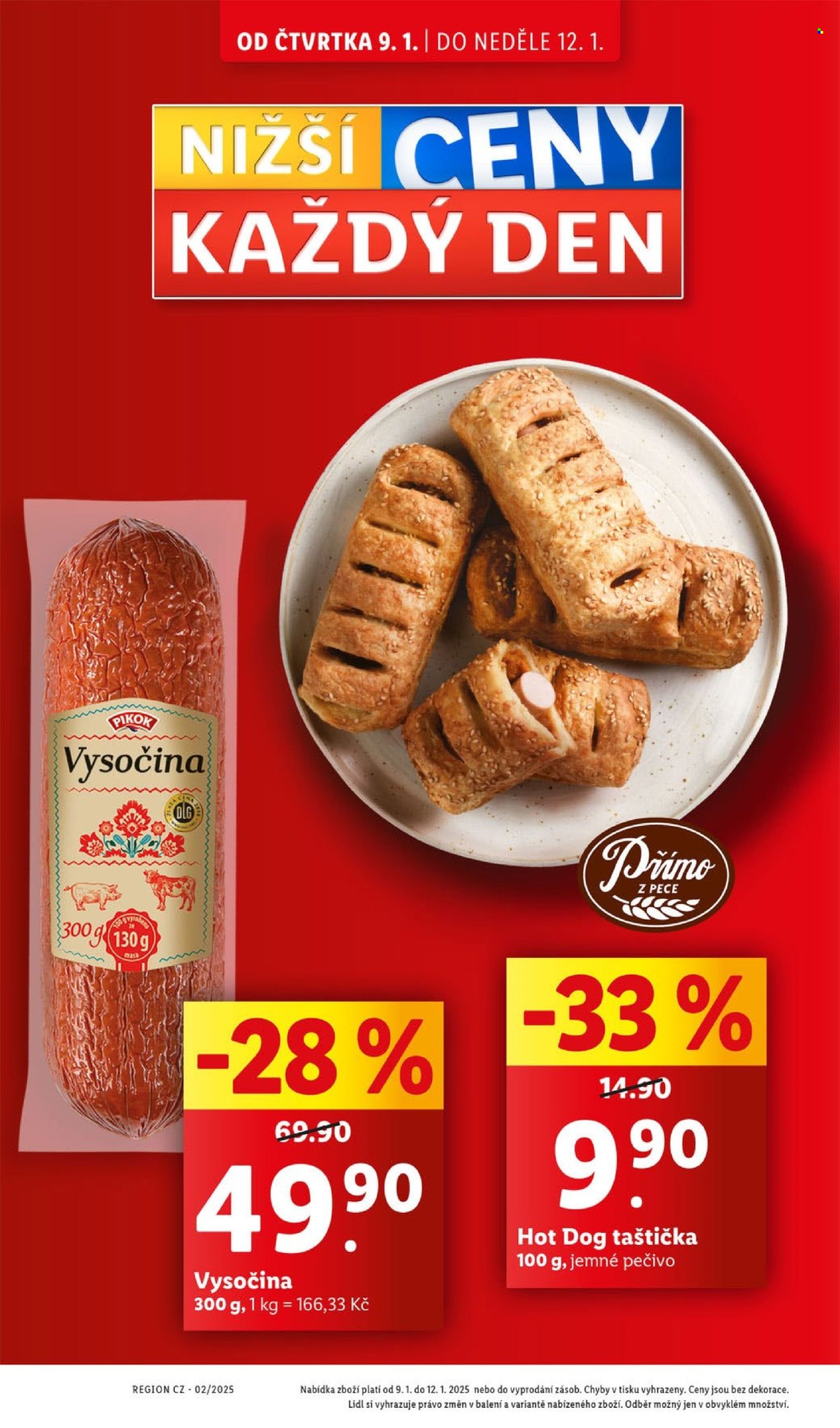 Leták Lidl - 9.1.2025 - 12.1.2025. Strana 1