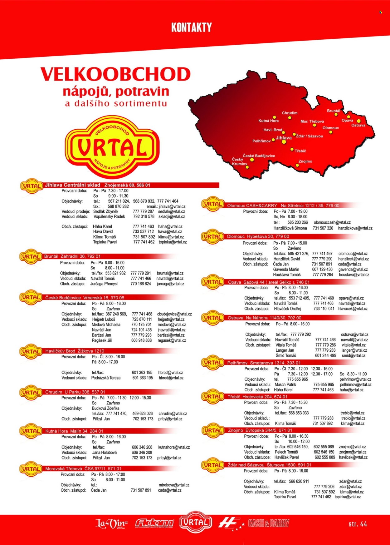 Leták Vrtal. Strana 1