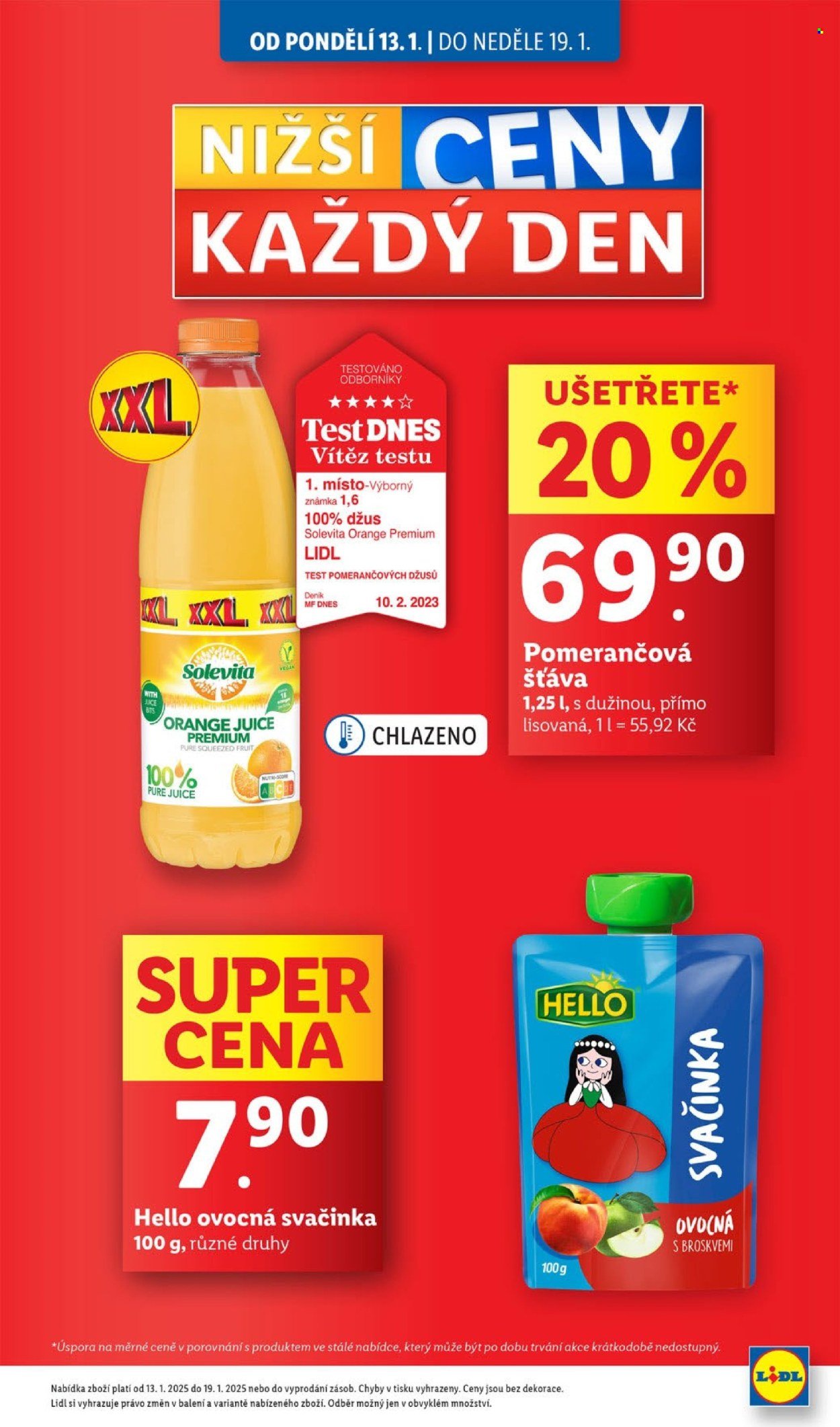 Leták Lidl - 13.1.2025 - 19.1.2025. Strana 1