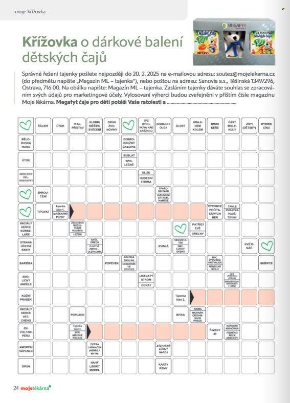 Leták mojelekarna.cz - 1.1.2025 - 28.2.2025. Strana 1