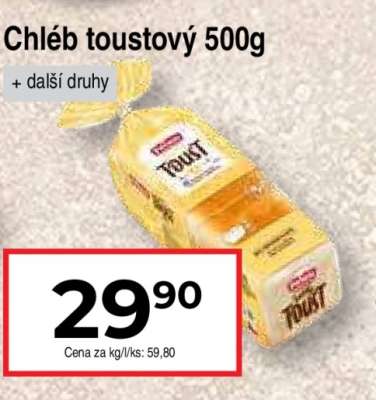 Chléb toustový 500g