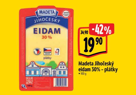 Madeta Jihočeský eidam 30 plátky