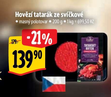 Hovězí tatarák ze svíčkové