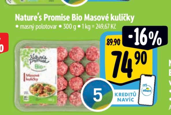 Nature’s Promise Bio Masové kuličky