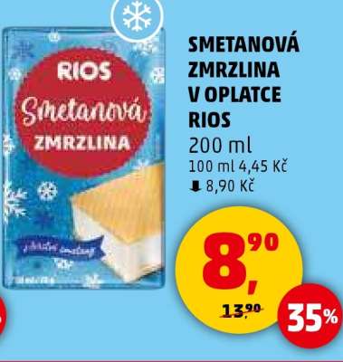 SMETANOVÁ ZMRZLINA V OPLATCE RIOS