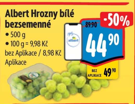 Albert Hrozny bílé bezsemenné