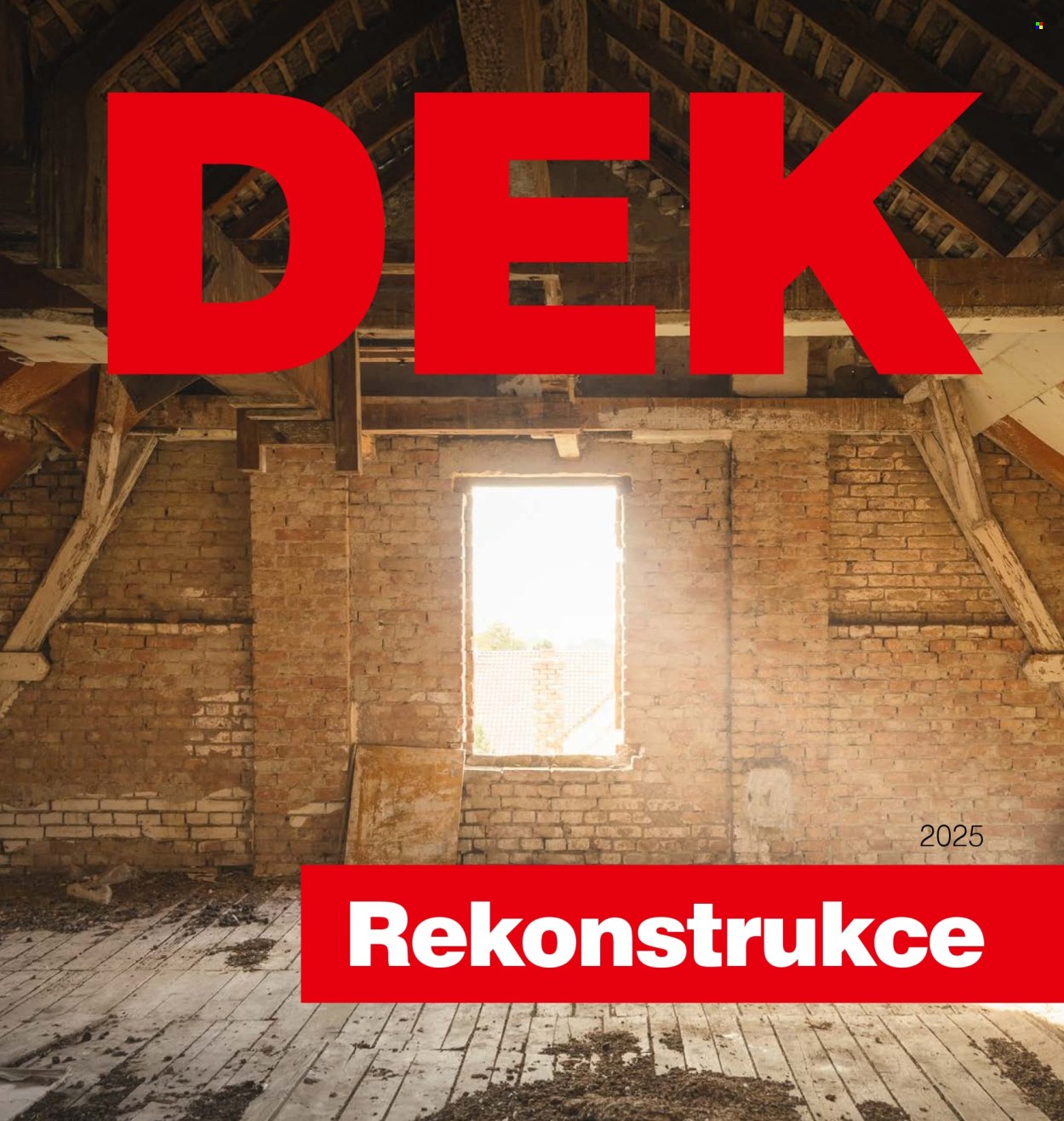 Leták DEK. Strana 1