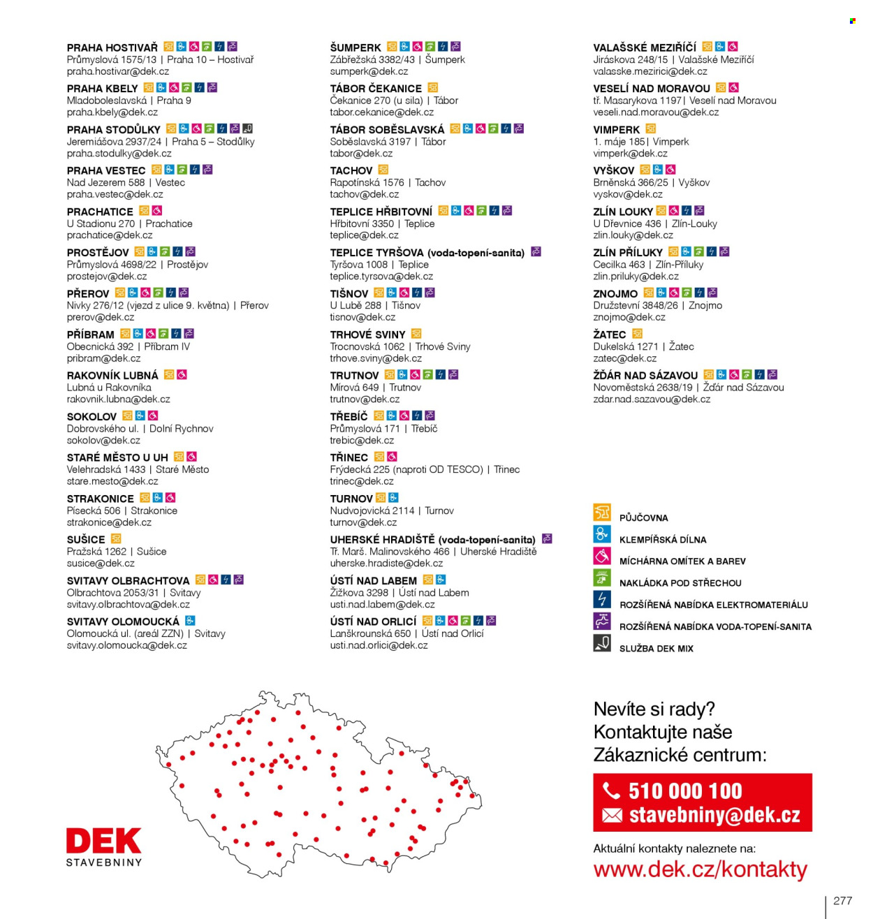 Leták DEK. Strana 279