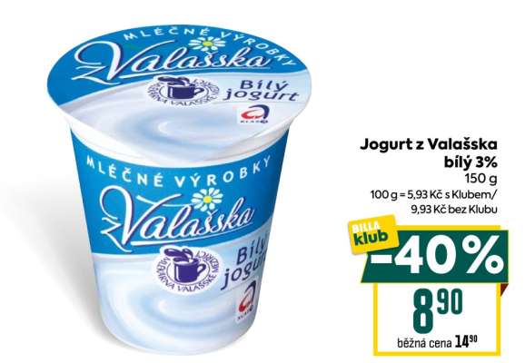 Jogurt z Valašska bílý 3%