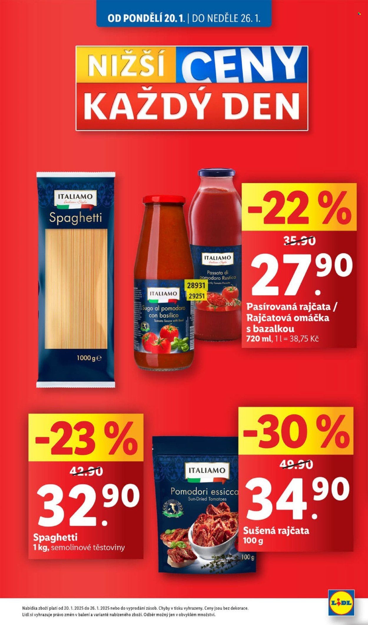 Leták Lidl - 20.1.2025 - 26.1.2025. Strana 1