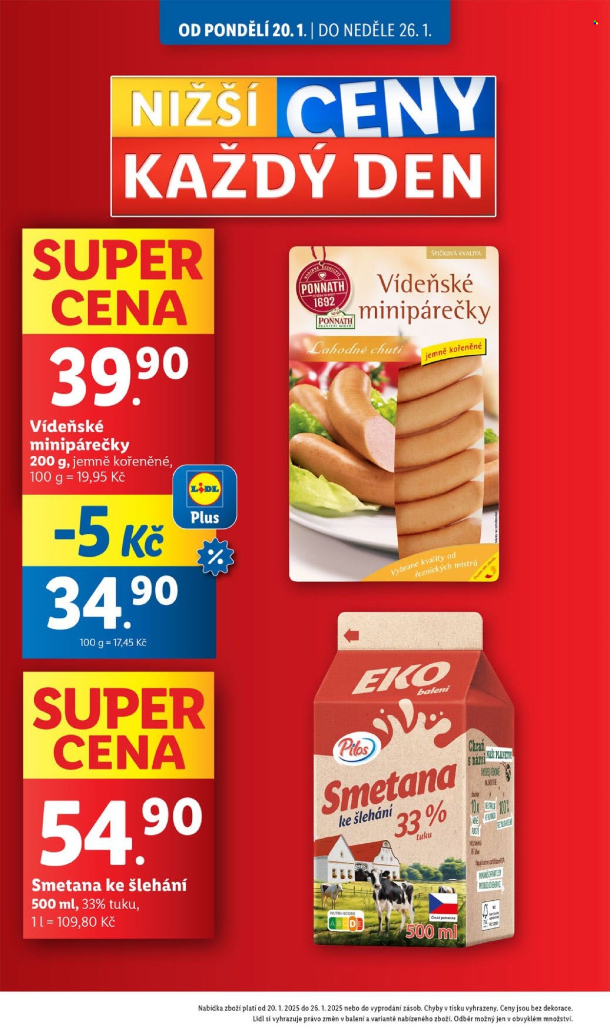 Leták Lidl - 20.1.2025 - 26.1.2025. Strana 1