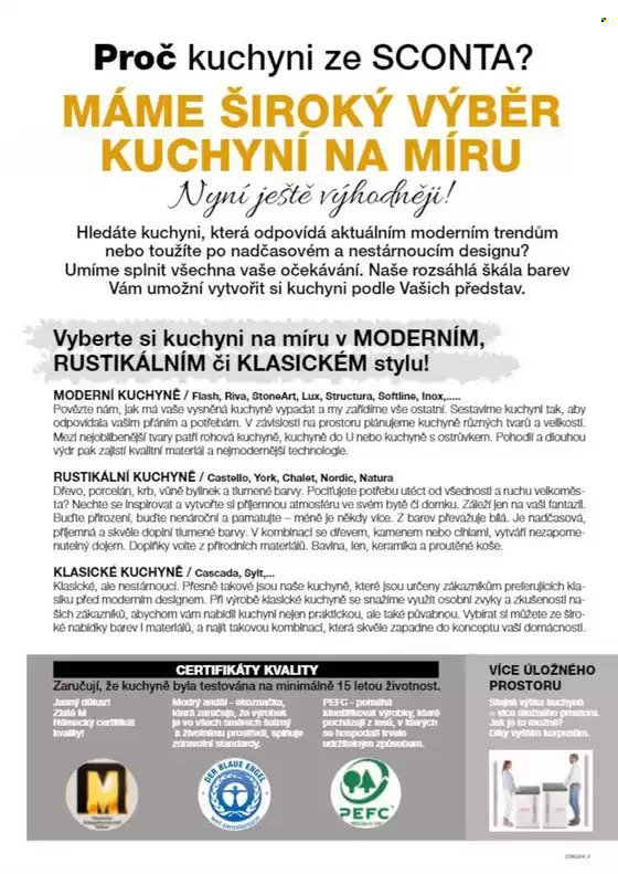 Leták SCONTO NÁBYTEK. Strana 1