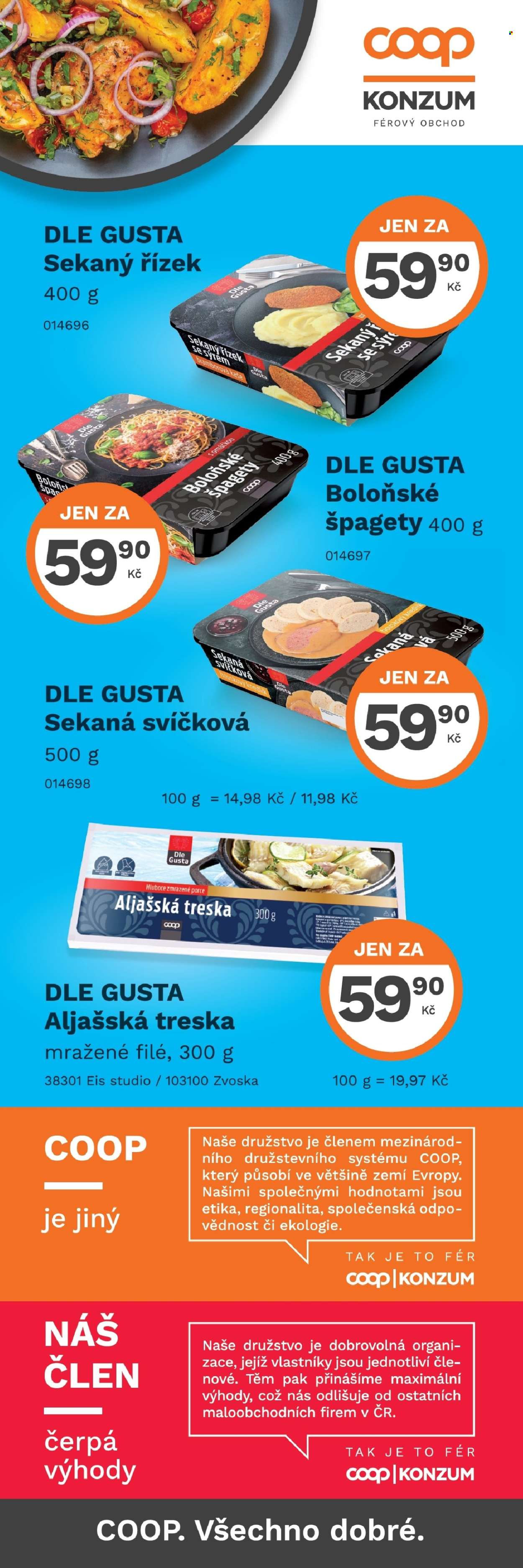 Leták Konzum. Strana 1