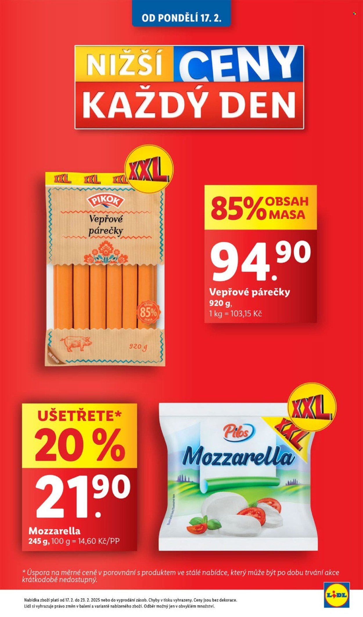 Leták Lidl - 17.2.2025 - 23.2.2025. Strana 1