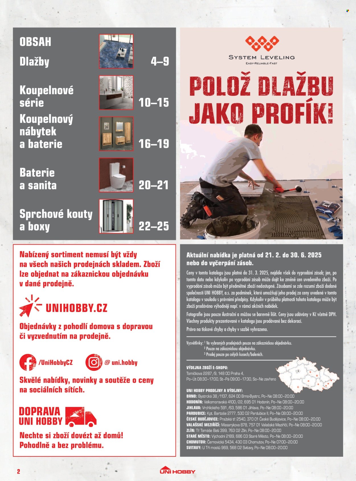 Leták UNI HOBBY - 21.2.2025 - 30.6.2025. Strana 2