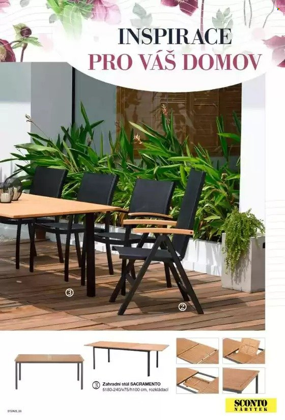 Leták SCONTO NÁBYTEK. Strana 1