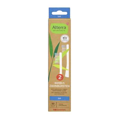 Alterra Naturkosmetik Zubní kartáček bambus měkký Duopack