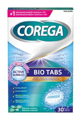 Corega Čistící tablety na zubní náhrady Bio Tabs