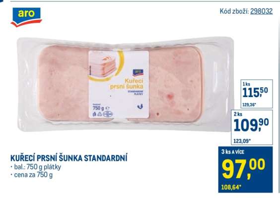 Kuřecí prsní šunka standardní*