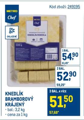KNEDLÍK BRAMBOROVÝ KRÁJENÝ